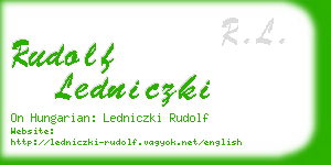 rudolf ledniczki business card